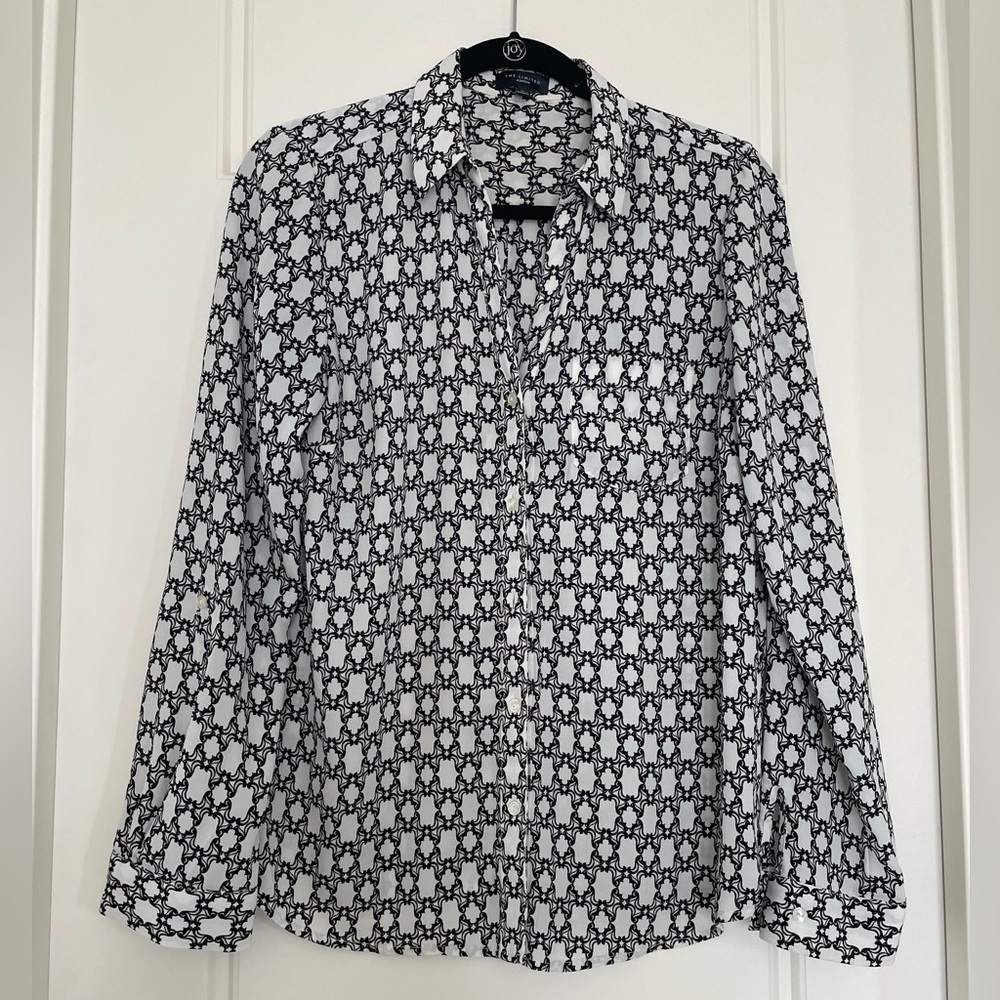 The Limited Ashton Black and White Button Down